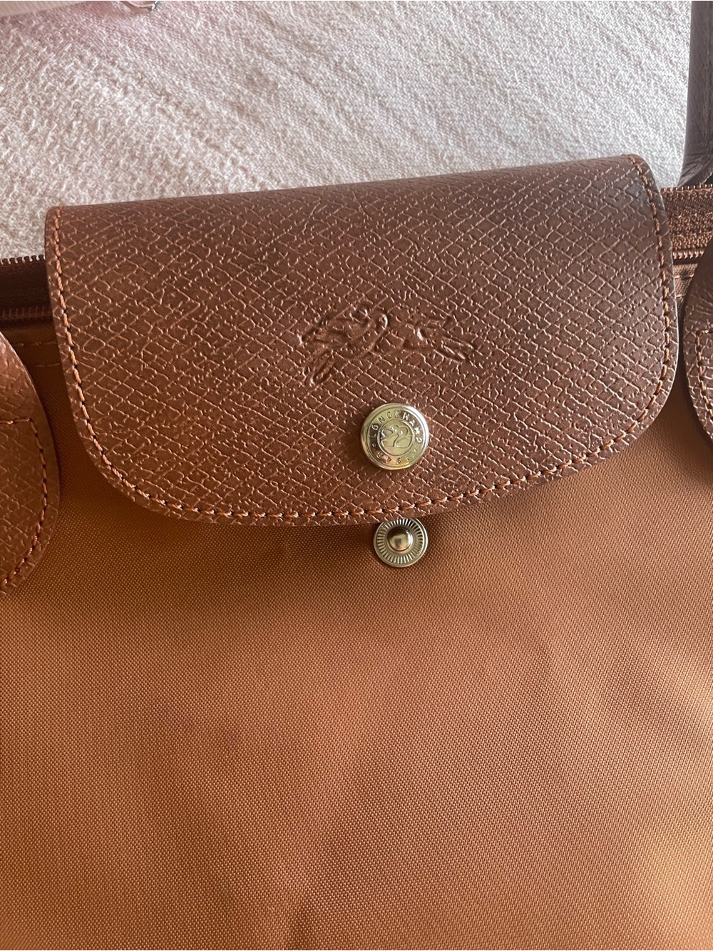Longchamp Congac Leather-Trim Tote Bag - Picture 4 of 16